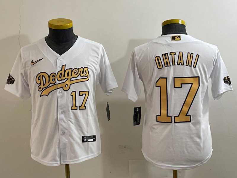 Youth Los Angeles Dodgers #17 Shohei Ohtani Number White 2022 All Star Stitched Flex Base Nike Jersey,We sell and wholesale Youth Los Angeles Dodgers #17 Shohei Ohtani Number White 2022 All Star Stitched Flex Base Nike Jersey on line form chian!